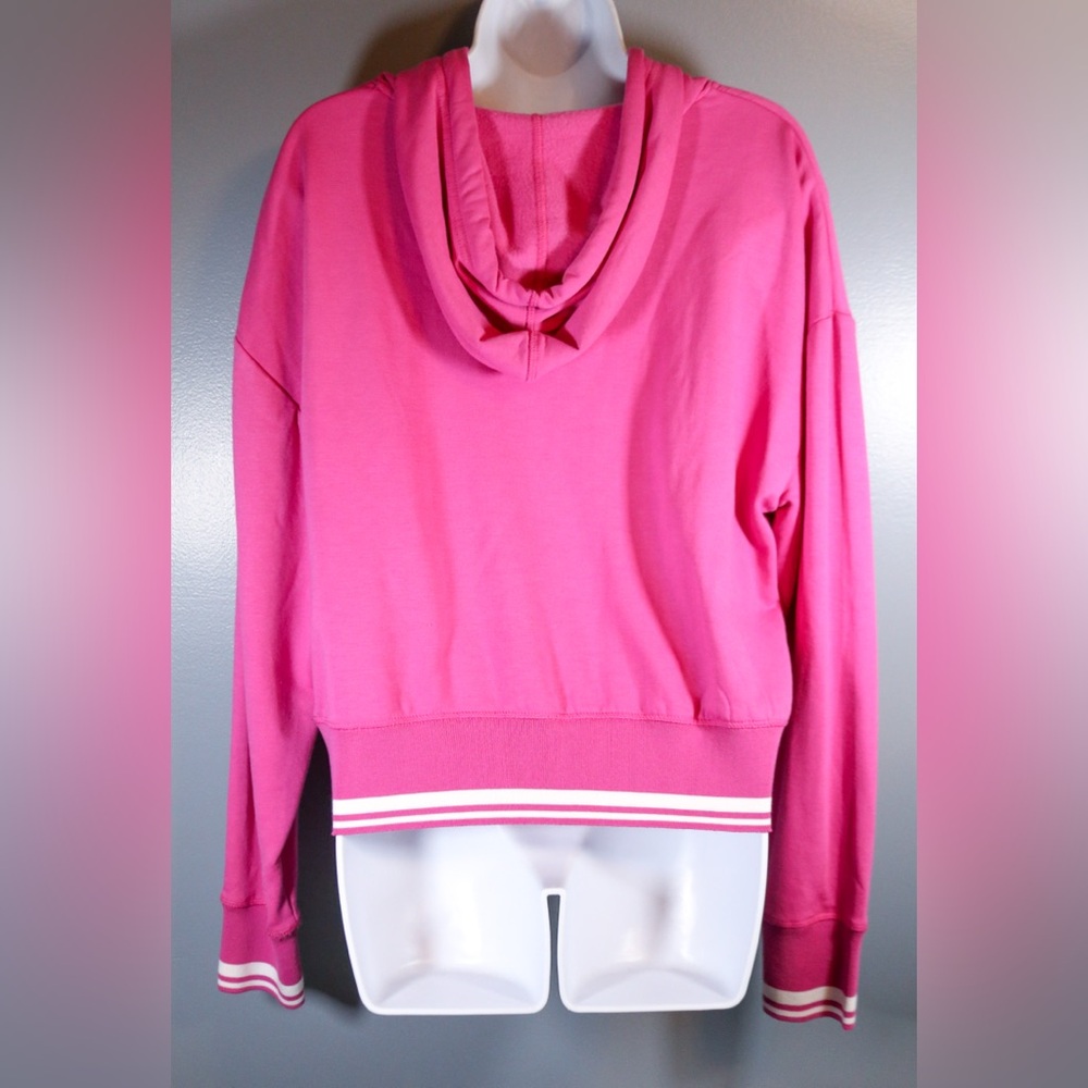 Juicy Sport Pink Cropped Hoodie Medium Juicy Couture Logo Pullover - Picture 9 of 9